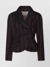 Vivienne Westwood Striped Blazer With Long Sleeves And Pockets In Brown