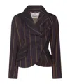 Vivienne Westwood Striped Blazer With Long Sleeves And Pockets In Purple