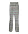 Vivienne Westwood Plaid Check Straight Leg Trousers In Gray