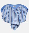 Vivienne Westwood Striped Cotton Top In Blue