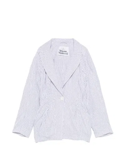 Vivienne Westwood Striped Jacket In Blue