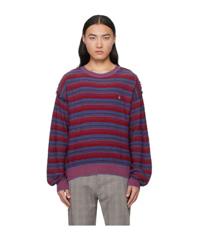 Vivienne Westwood Striped Logo Sweater In Multicolor