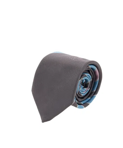 Vivienne Westwood Striped Logo Tie In Black