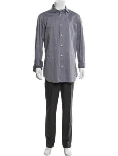 Pre-owned Vivienne Westwood Striped Long Sleeve Dress Shirt In Gray