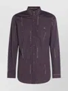 Vivienne Westwood Striped Pattern Button-down Collar Long Sleeves Shirt In Purple