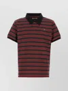 Vivienne Westwood Multicolor Polo Shirt With Orb Decoration On The Chest And All-over Stripes Motif In Cotton Man In Red