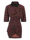 Vivienne Westwood Striped Polo Mini Dress In Red