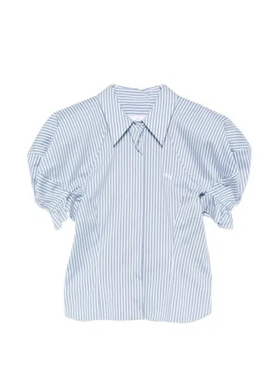 Vivienne Westwood Striped Short-sleeved Shirt In Blue