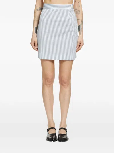 Vivienne Westwood Striped Skirt In Blue