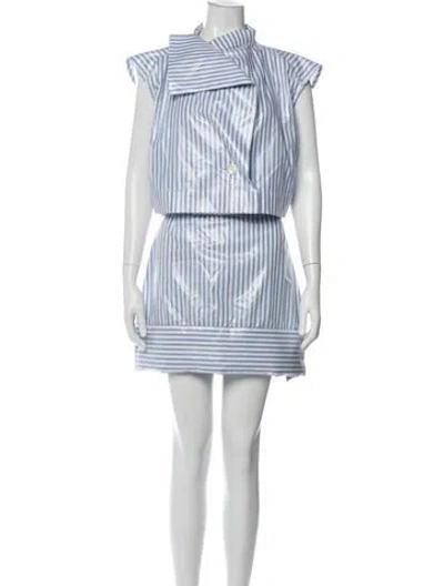 Pre-owned Vivienne Westwood Striped Skirt Set In Blue