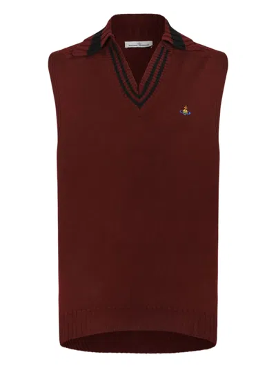 VIVIENNE WESTWOOD STRIPED SLEEVELESS JACKET