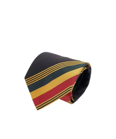 Vivienne Westwood Striped Tie In Black