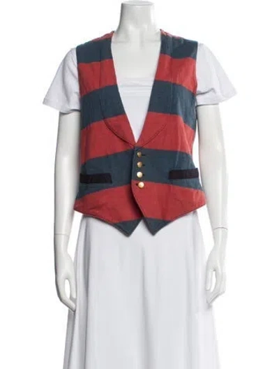 Pre-owned Vivienne Westwood Striped Vest In Blue