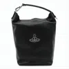 Vivienne Westwood Structured Black Synthetic Leather Tote Bag In White
