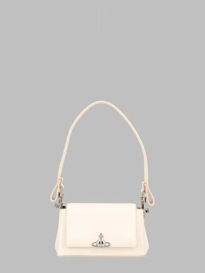 Vivienne Westwood Structured Flap Shoulder Bag In White