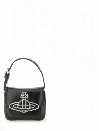 Vivienne Westwood Structured Small Tote Bag With Finish In White