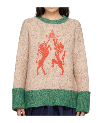 Vivienne Westwood Stuart Round-neck Sweater In Nude