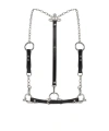 Vivienne Westwood Studs Belts Chain Harness In Black