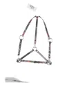 Vivienne Westwood Stud Plaid-pattern Leather Belt Harness In Gray