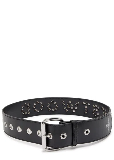 Vivienne Westwood Stud-embellished Leather Belt In Black