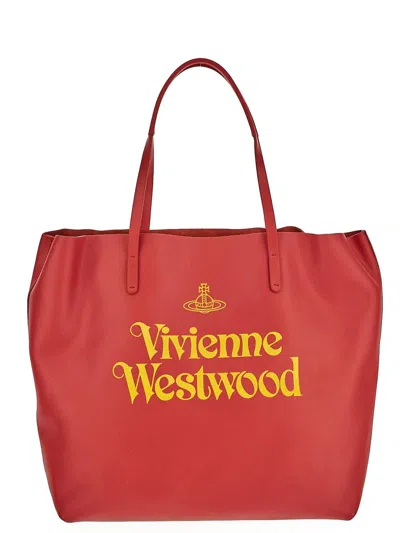 Vivienne Westwood Studio Shopper Bag In Red