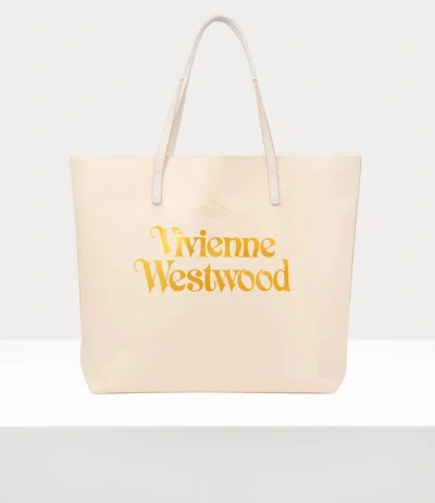 Vivienne Westwood Studio Shopper Leather Pink-gold