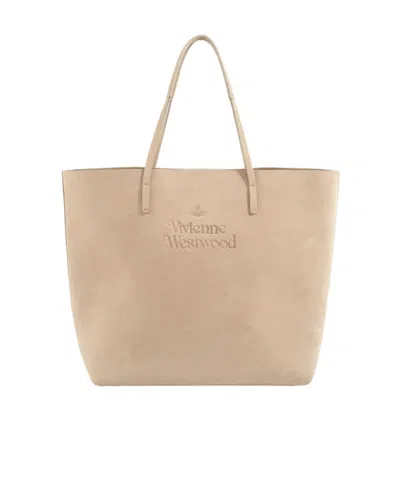 Vivienne Westwood Studio Shopper In Sand