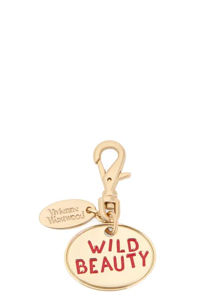 Vivienne Westwood Logo-detail Keyring In Gold