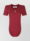 Vivienne Westwood Stylish Short Sleeve Jumpsuit With Round Neckline In Red