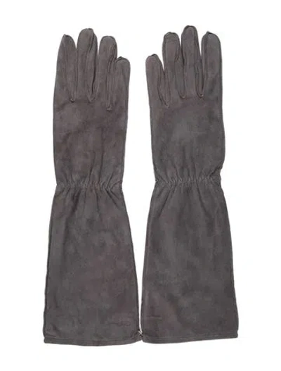 Pre-owned Vivienne Westwood Suede Gloves In Gray