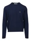 Vivienne Westwood Orb Embroidered Crewneck Jumper In Blue