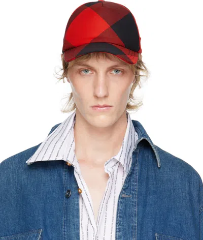 Vivienne Westwood Summer Check Checked Baseball Cap In Multicolor
