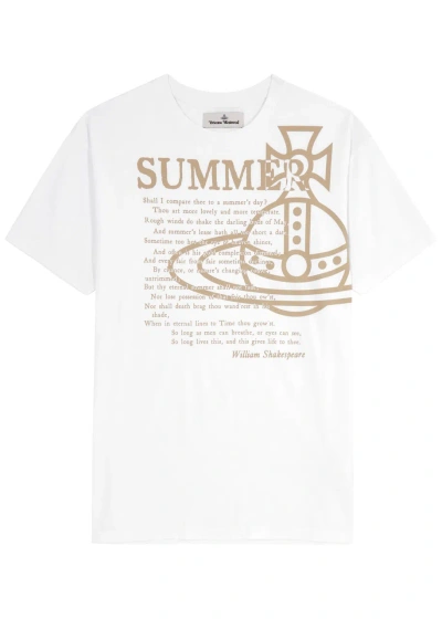 Vivienne Westwood Summer Printed Cotton T-shirt In White
