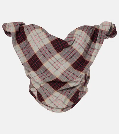 VIVIENNE WESTWOOD SUNDAY CHECKED DRAPED CORSET