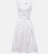 Vivienne Westwood Sunday Draped Cotton And Silk Midi Dress In White