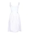 Vivienne Westwood Sunday Draped Cotton And Silk Midi Dress In White