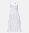 Vivienne Westwood Sunday Draped Cotton And Silk Midi Dress In White