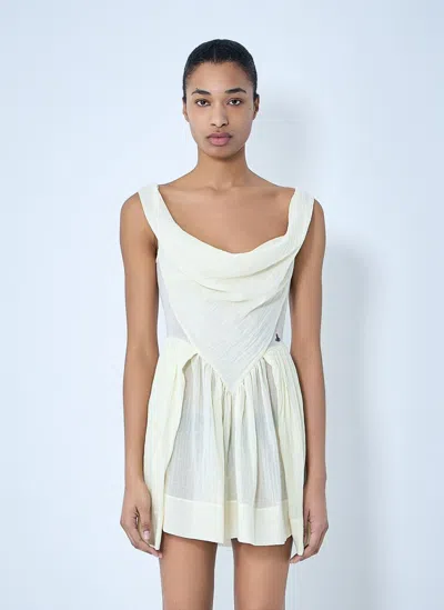 Vivienne Westwood Sunday Draped Mini Dress In Neutral