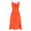 Vivienne Westwood Draped Neckline Midi Dress With Gathered Waist