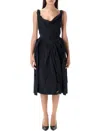 Vivienne Westwood Orb Embroidered Sleeveless Midi Dress In Black