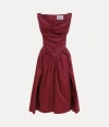 Vivienne Westwood Mens Carmine Sunday Draped Cotton-poplin Midi Dress In Red