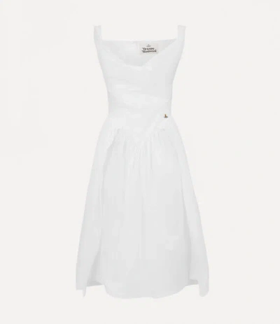 VIVIENNE WESTWOOD SUNDAY DRESS COMPACT POPLIN WHITE 40 WOMEN