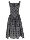 Vivienne Westwood Sunday Gingham Cotton Corset Midi Dress In Multicolor