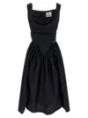 Vivienne Westwood Draped Neckline Waist Gathered Sleeveless Dress
