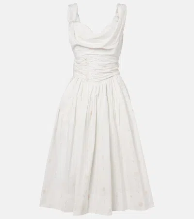 Vivienne Westwood Sunday Floral Cotton-blend Corset Dress In White