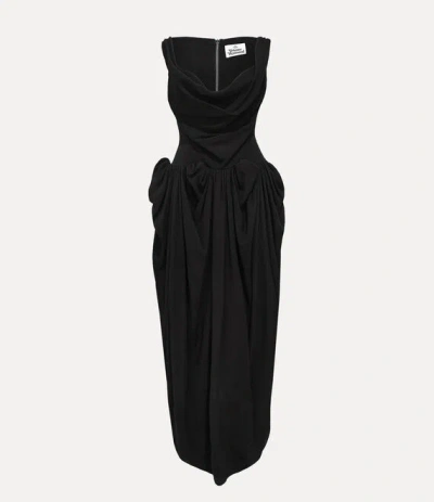 Vivienne Westwood Sunday Garden Dress Viscose Black 46 Women