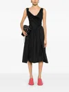 Vivienne Westwood Square Neckline Sleeveless Flared Skirt Mini Length Draped Detail In Black
