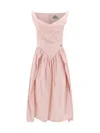 Vivienne Westwood Sunday Dress Cotton Pink 46 Women In Pink