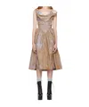 Vivienne Westwood Ssense Exclusive Capsule Brown Sunday Midi Dress In Small Stains