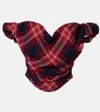 Vivienne Westwood Sunday Off-shoulder Plaid Bustier Top In Multi